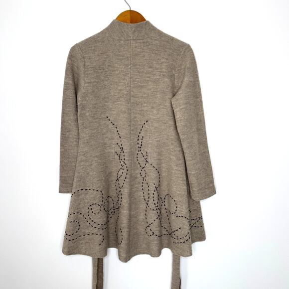 Rosie Neira wool tie front long cardigan - Picture 2 of 12